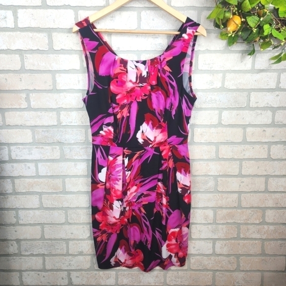 BISOU BISOU Floral Sleeveless Dress Size 12 - Picture 2 of 10